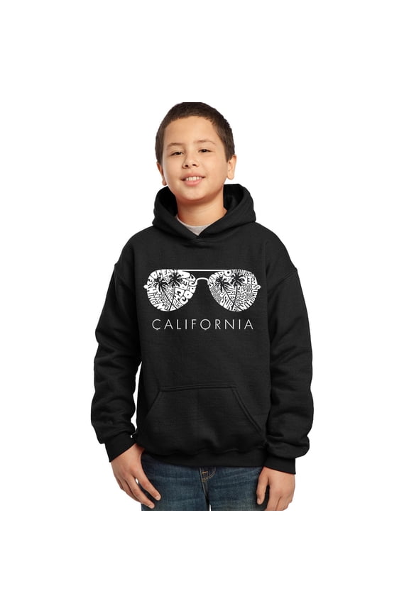 Boy's Word Art Hooded Sweatshirt - California Shades