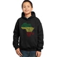 thumbnail image 1 of LA Pop Art Boy's Word Art Hooded Sweatshirt - Countries in Africa, 1 of 2