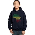 thumbnail image 1 of LA Pop Art Boy's Word Art Hooded Sweatshirt - Countries in Africa, 1 of 2
