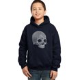 thumbnail image 1 of LA Pop Art Boy's Word Art Hooded Sweatshirt - Dead Inside Skull, 1 of 2