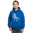 thumbnail image 1 of LA Pop Art Boy's Word Art Hooded Sweatshirt - Dino Pics, 1 of 2