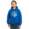 thumbnail image 1 of LA Pop Art Boy's Word Art Hooded Sweatshirt - Dog Paw, 1 of 2