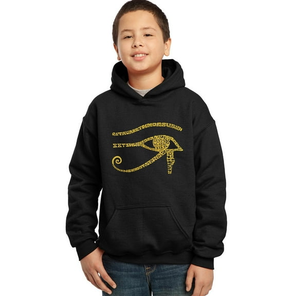 LA Pop Art Boy's Word Art Hooded Sweatshirt - EGYPT