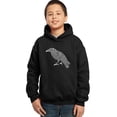 thumbnail image 1 of LA Pop Art Boy's Word Art Hooded Sweatshirt - Edgar Allen Poe's The Raven, 1 of 2