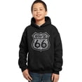 thumbnail image 1 of LA Pop Art Boy's Word Art Hooded Sweatshirt - Get Your Kicks on Route 66, 1 of 2