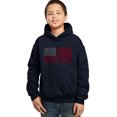 thumbnail image 1 of LA Pop Art Boy's Word Art Hooded Sweatshirt - God Bless America, 1 of 2