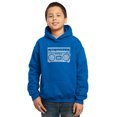 thumbnail image 1 of LA Pop Art Boy's Word Art Hooded Sweatshirt - Greatest Rap Hits of The 1980's, 1 of 2