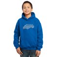 thumbnail image 1 of LA Pop Art Boy's Word Art Hooded Sweatshirt - Guitar Head, 1 of 2
