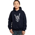 thumbnail image 1 of LA Pop Art Boy's Word Art Hooded Sweatshirt - Heavy Metal Genres, 1 of 2