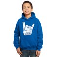 thumbnail image 1 of LA Pop Art Boy's Word Art Hooded Sweatshirt - Heavy Metal, 1 of 2
