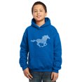 thumbnail image 1 of LA Pop Art Boy's Word Art Hooded Sweatshirt - Horse Breeds, 1 of 2