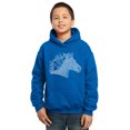 thumbnail image 1 of LA Pop Art Boy's Word Art Hooded Sweatshirt - Horse Mane, 1 of 2
