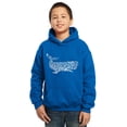 thumbnail image 1 of LA Pop Art Boy's Word Art Hooded Sweatshirt - Humpback Whale, 1 of 2