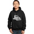 thumbnail image 1 of LA Pop Art Boy's Word Art Hooded Sweatshirt - KEEP ON TRUCKIN', 1 of 2