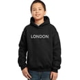 thumbnail image 1 of LA Pop Art Boy's Word Art Hooded Sweatshirt - LONDON NEIGHBORHOODS, 1 of 2