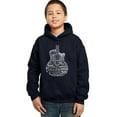 thumbnail image 1 of LA Pop Art Boy's Word Art Hooded Sweatshirt - Languages Guitar, 1 of 2