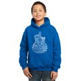 thumbnail image 1 of LA Pop Art Boy's Word Art Hooded Sweatshirt - Languages Guitar, 1 of 2