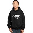 thumbnail image 1 of LA Pop Art Boy's Word Art Hooded Sweatshirt - Monkey Business, 1 of 2