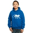 thumbnail image 1 of LA Pop Art Boy's Word Art Hooded Sweatshirt - Monkey Business, 1 of 2