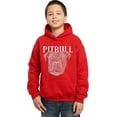 thumbnail image 1 of LA Pop Art Boy's Word Art Hooded Sweatshirt - Pitbull Face, 1 of 2