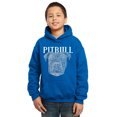 thumbnail image 1 of LA Pop Art Boy's Word Art Hooded Sweatshirt - Pitbull Face, 1 of 2