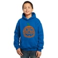 thumbnail image 1 of LA Pop Art Boy's Word Art Hooded Sweatshirt - Pumpkin, 1 of 1
