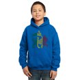 thumbnail image 1 of LA Pop Art Boy's Word Art Hooded Sweatshirt - Rasta Lion - One Love, 1 of 2