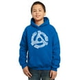 thumbnail image 1 of LA Pop Art Boy's Word Art Hooded Sweatshirt - Record Adapter, 1 of 2