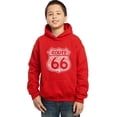 thumbnail image 1 of LA Pop Art Boy's Word Art Hooded Sweatshirt - Route 66 - Life is a Highway, 1 of 2