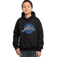 thumbnail image 1 of LA Pop Art Boy's Word Art Hooded Sweatshirt - Species of Dolphin, 1 of 2