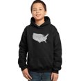 thumbnail image 1 of LA Pop Art Boy's Word Art Hooded Sweatshirt - THE STAR SPANGLED BANNER, 1 of 2