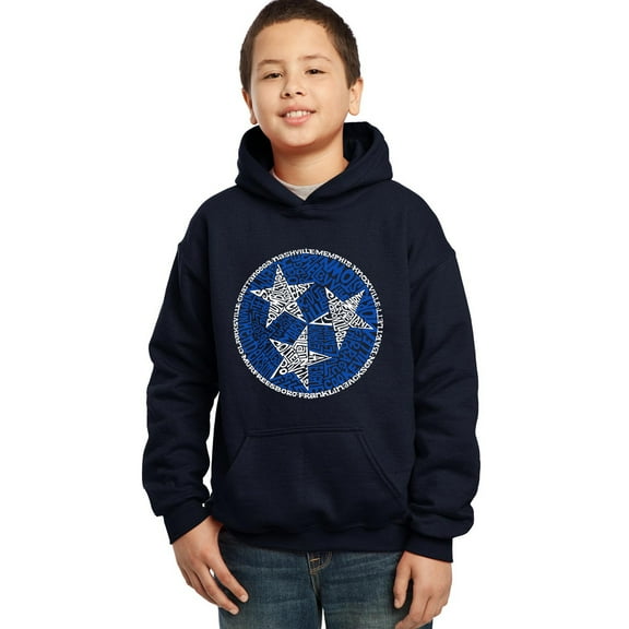 LA Pop Art Boy's Word Art Hooded Sweatshirt - Tennessee Tristar