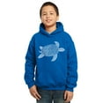 thumbnail image 1 of LA Pop Art Boy's Word Art Hooded Sweatshirt - Turtle, 1 of 2
