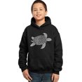 thumbnail image 1 of LA Pop Art Boy's Word Art Hooded Sweatshirt - Turtle, 1 of 2