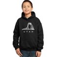 thumbnail image 1 of LA Pop Art Boy's Word Art Hooded Sweatshirt - Utah, 1 of 2