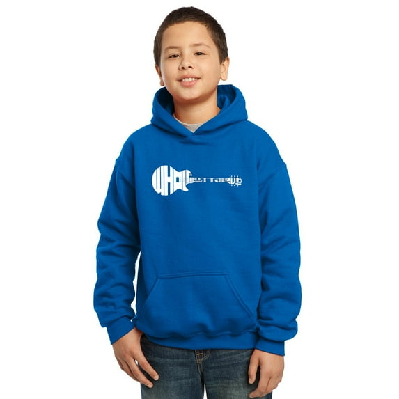 LA Pop Art Boy's Word Art Hooded Sweatshirt - Whole Lotta Love