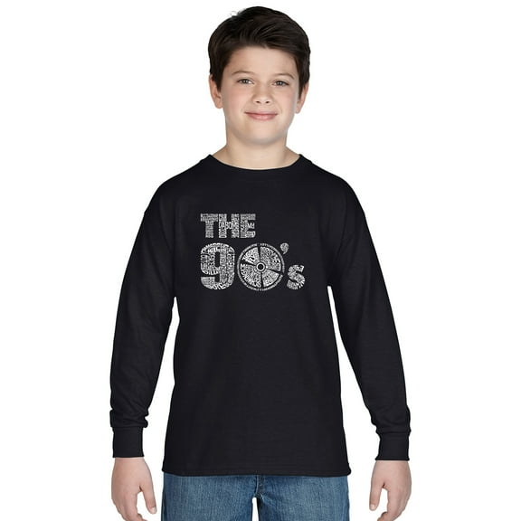 LA Pop Art Boy's Word Art Long Sleeve - 90S