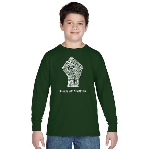LA Pop Art Boy's Word Art Long Sleeve - Black Lives Matter