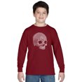 thumbnail image 1 of LA Pop Art Boy's Word Art Long Sleeve - Dead Inside Skull, 1 of 2
