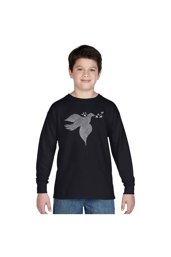 Boy's Word Art Long Sleeve - Dove
