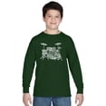 thumbnail image 1 of LA Pop Art Boy's Word Art Long Sleeve - Drums, 1 of 2