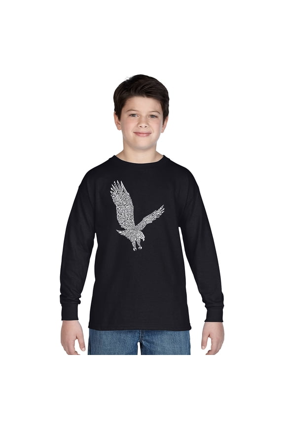 Boy's Word Art Long Sleeve - Eagle