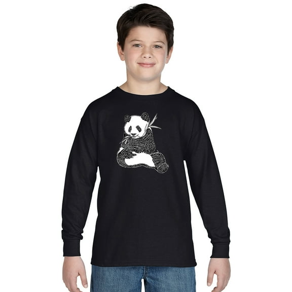 LA Pop Art Boy's Word Art Long Sleeve - Endangered SPECIES