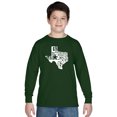 thumbnail image 1 of LA Pop Art Boy's Word Art Long Sleeve - Everything is Bigger in Texas, 1 of 2
