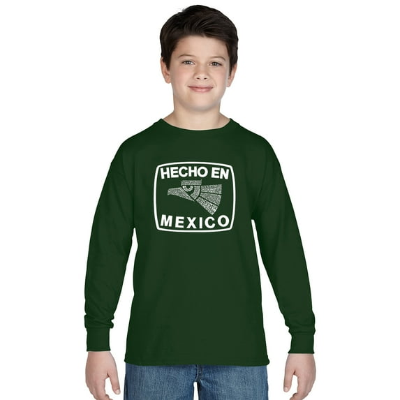LA Pop Art Boy's Word Art Long Sleeve - HECHO EN MEXICO