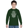 thumbnail image 1 of LA Pop Art Boy's Word Art Long Sleeve - Hamsa, 1 of 2