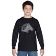 thumbnail image 1 of LA Pop Art Boy's Word Art Long Sleeve - Horse Mane, 1 of 2
