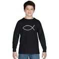 thumbnail image 1 of LA Pop Art Boy's Word Art Long Sleeve - JESUS FISH, 1 of 2