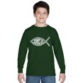 thumbnail image 1 of LA Pop Art Boy's Word Art Long Sleeve - John 3:16 Fish Symbol, 1 of 2