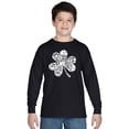 thumbnail image 1 of LA Pop Art Boy's Word Art Long Sleeve - KISS ME I'M IRISH, 1 of 2